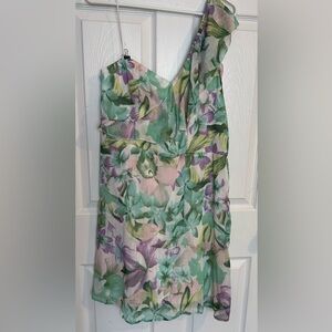 Floral One-Shoulder Dress 2/3X